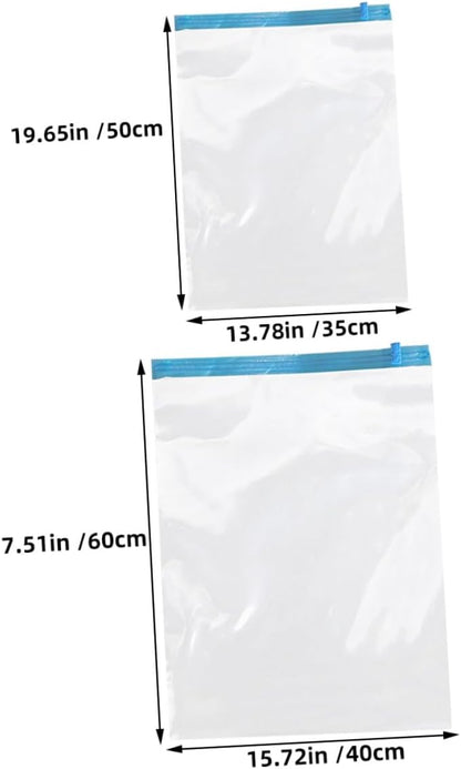 UKCOCO 12pcs Travel Compression Storage Bags Roll up Vacuum Cloth Bags Pa+pe 7-layer Reusable Space Saver for Clothing Luggage Packing