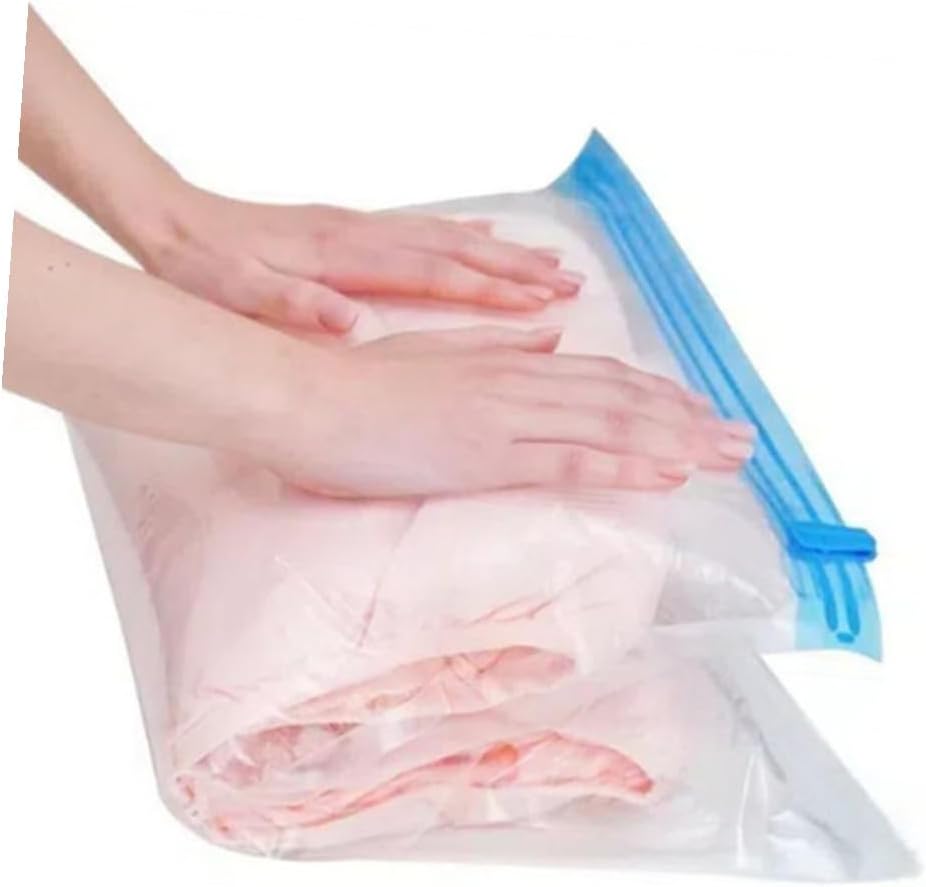UKCOCO 12pcs Travel Compression Storage Bags Roll up Vacuum Cloth Bags Pa+pe 7-layer Reusable Space Saver for Clothing Luggage Packing