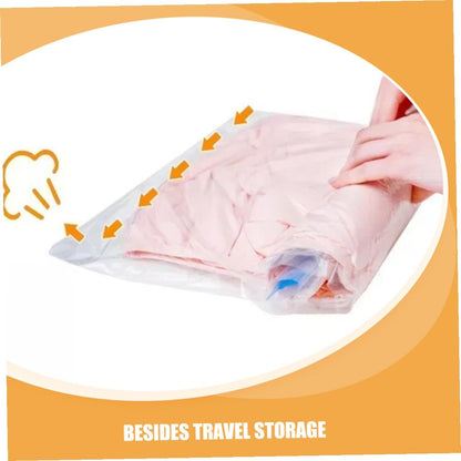 UKCOCO 12pcs Travel Compression Storage Bags Roll up Vacuum Cloth Bags Pa+pe 7-layer Reusable Space Saver for Clothing Luggage Packing