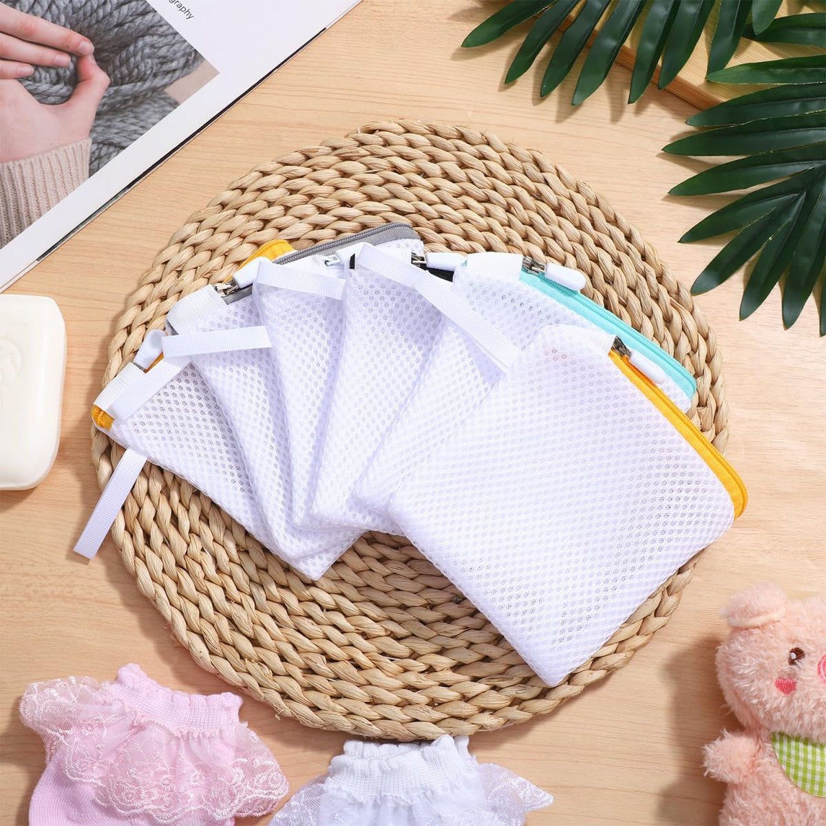6 Pack Small Mesh Laundry Bags Set - Mini Travel Laundry Bags for - Underwear Clothes Extra Small Wash for Washing Machine Protection and Organization